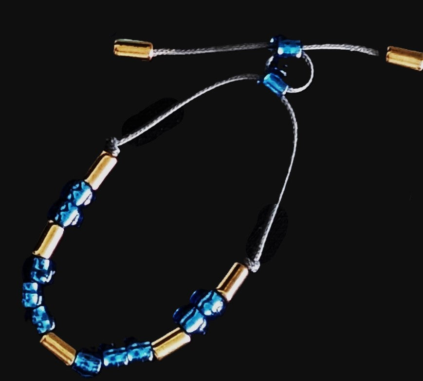 Blau-Goldenes Armband