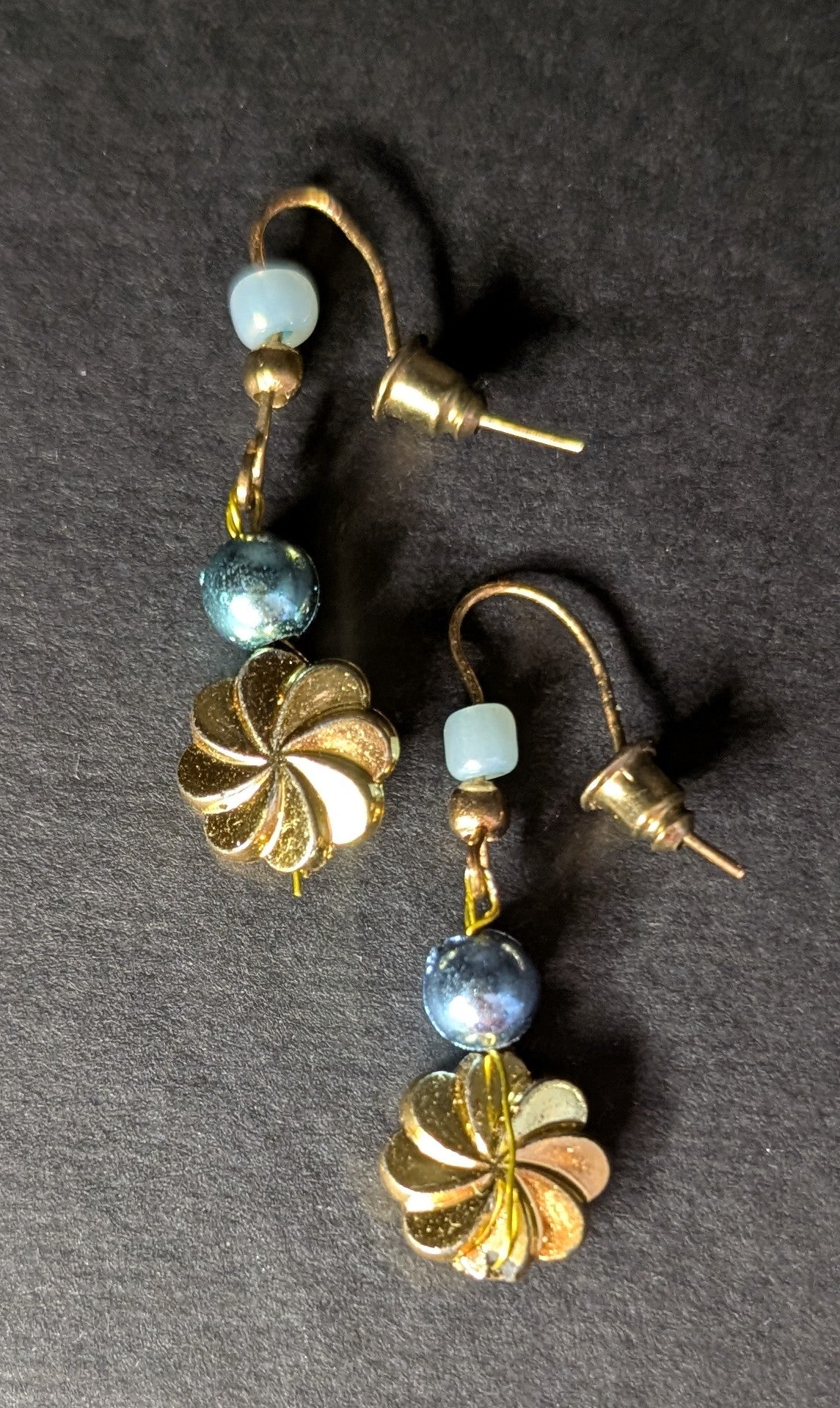 Blaue Blüte Ohrringe