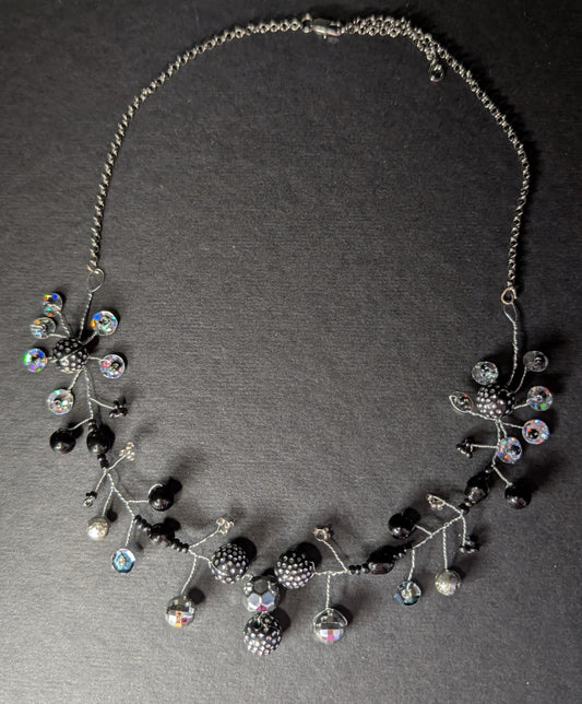 Schwarze Glitzer Kette