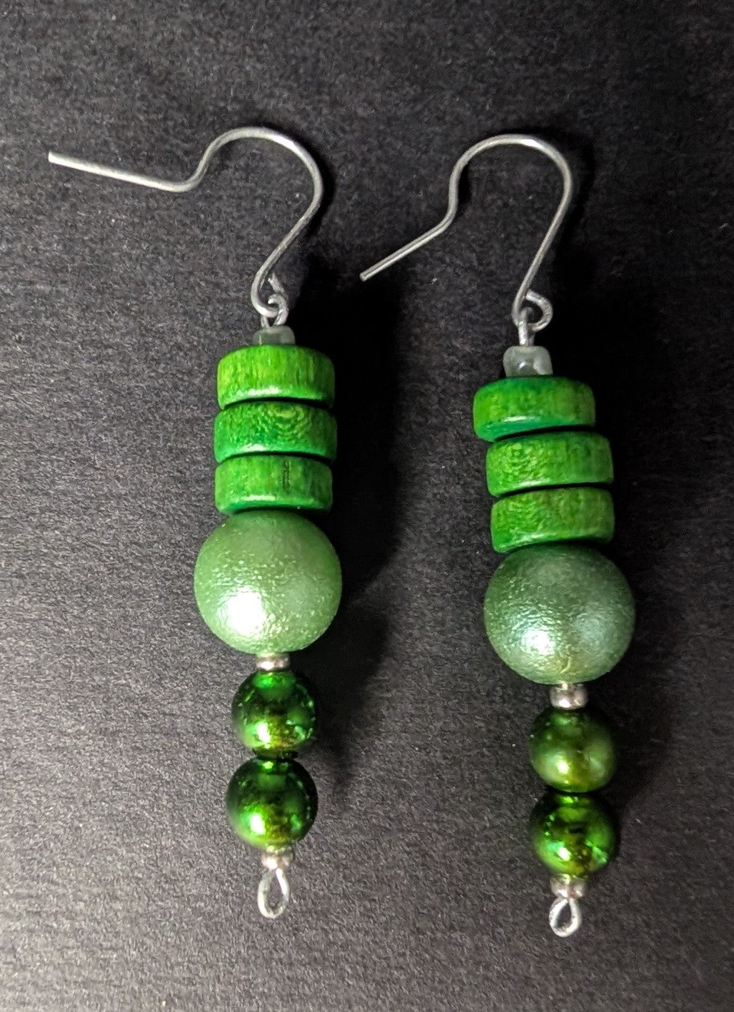 Grüne Platten Ohrringe