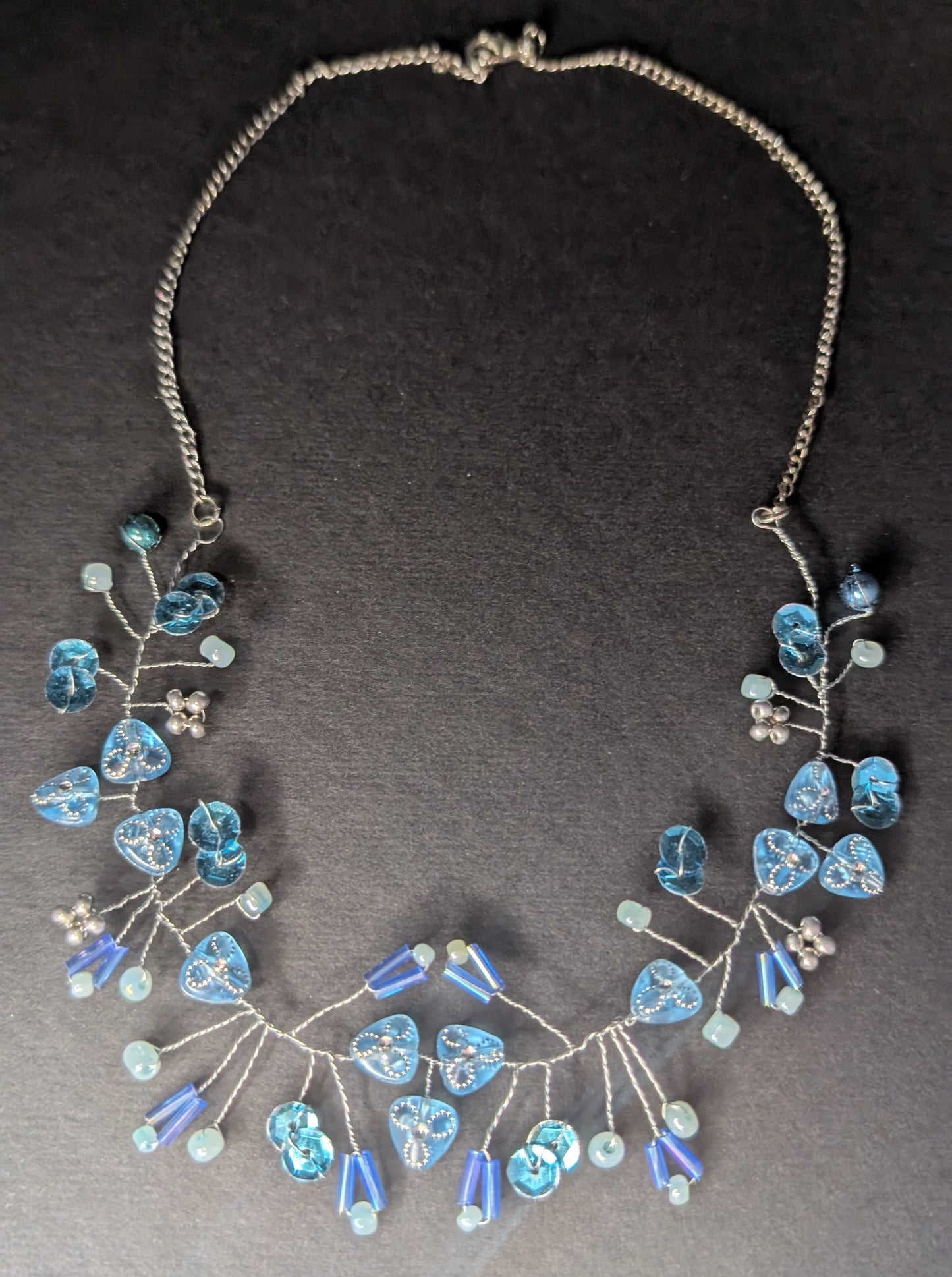 Blaue Perle Halskette