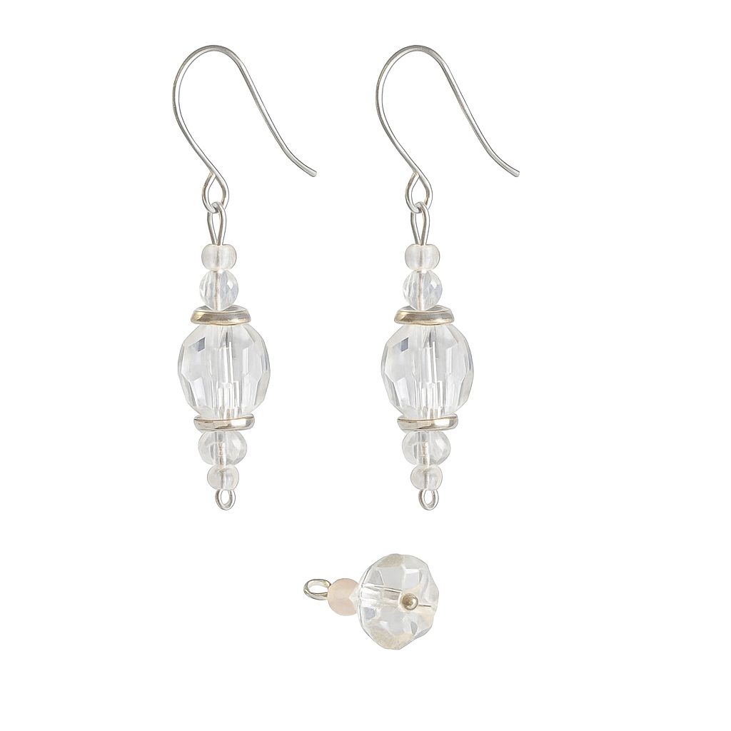 Kristall Ohrringe mit Anhänger