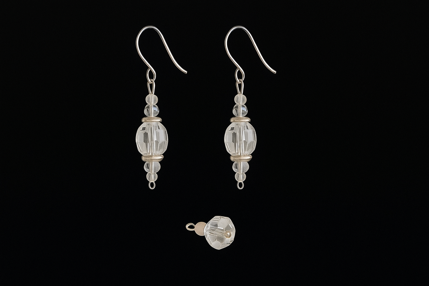 Kristall Ohrringe mit Anhänger