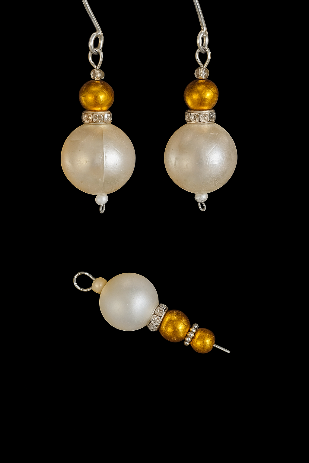 Perle mit keiner Goldperle Set