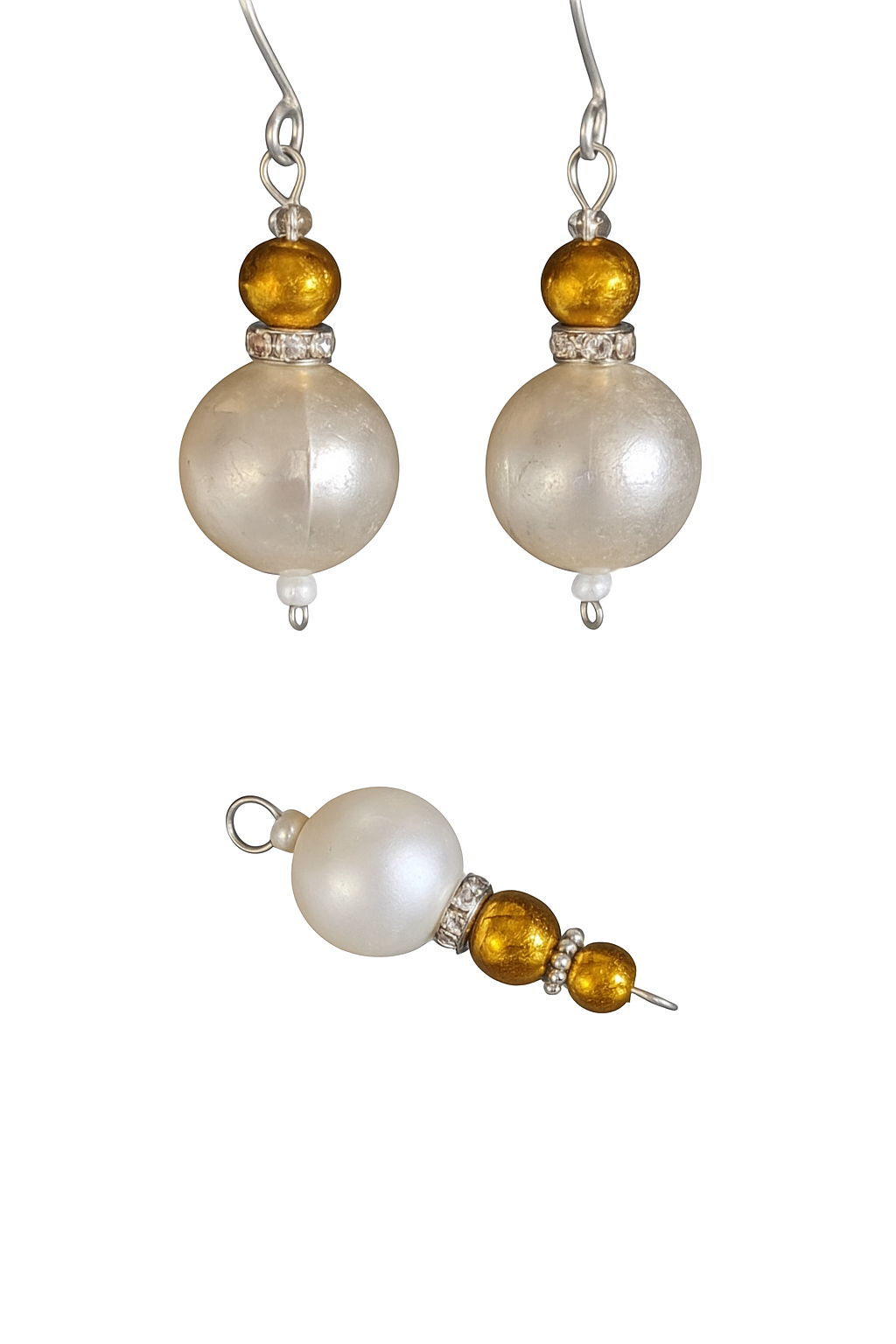 Perle mit keiner Goldperle Set