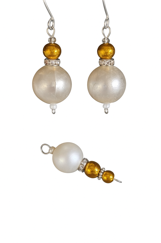 Perle mit keiner Goldperle Set