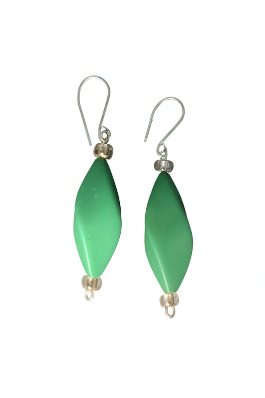 Grüne Tropfen Ohrringe