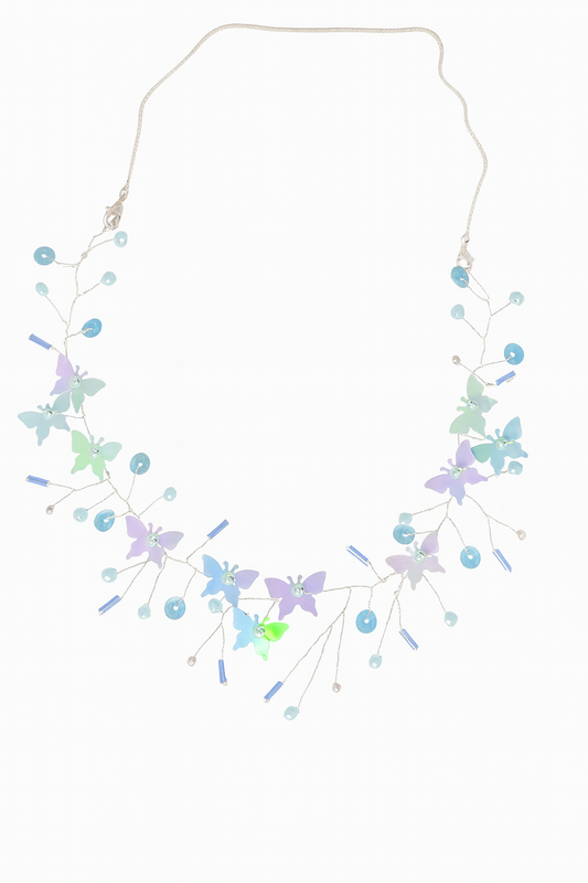 Blaue Schmetterlinge Halskette