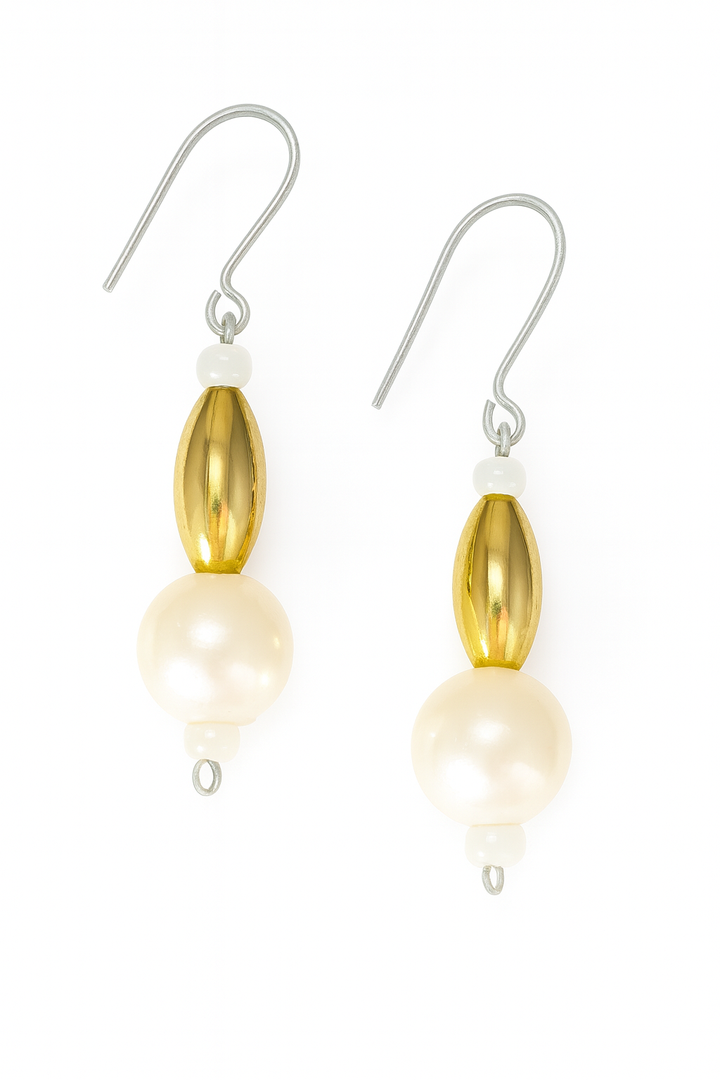 Gold mit Perle Ohrringe