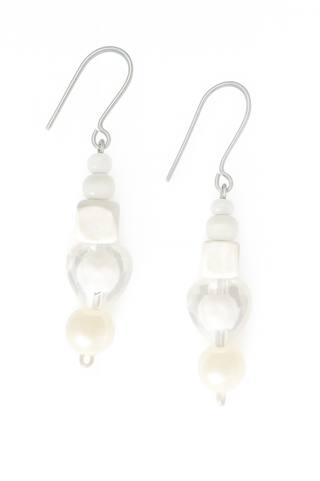 Weiße Fantasie Ohrringe