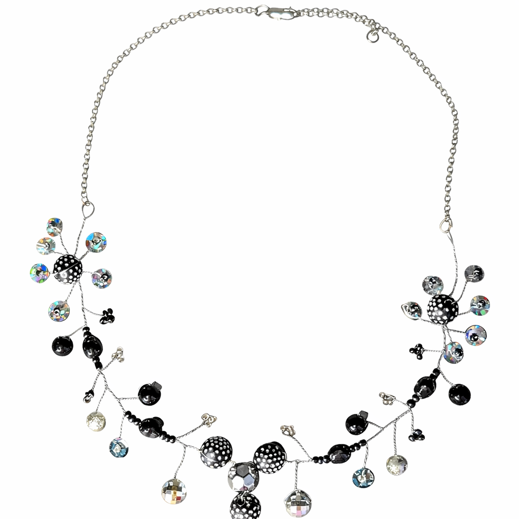 Schwarze Glitzer Kette