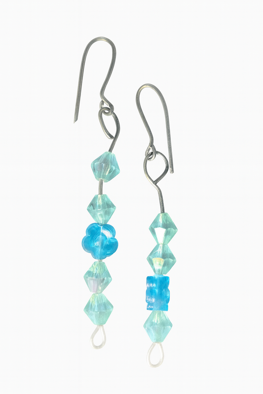 Grün Kristall Ohrringe