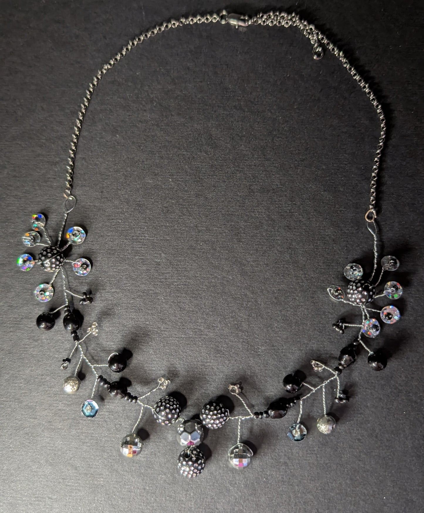 Schwarze Glitzer Kette