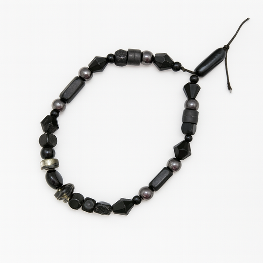Schwarze Steine Armband