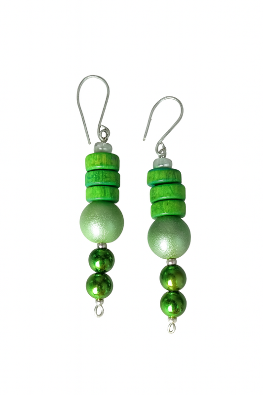 Grüne Platten Ohrringe