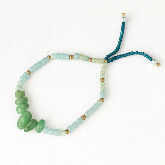 Grünes Kraftstein Armband