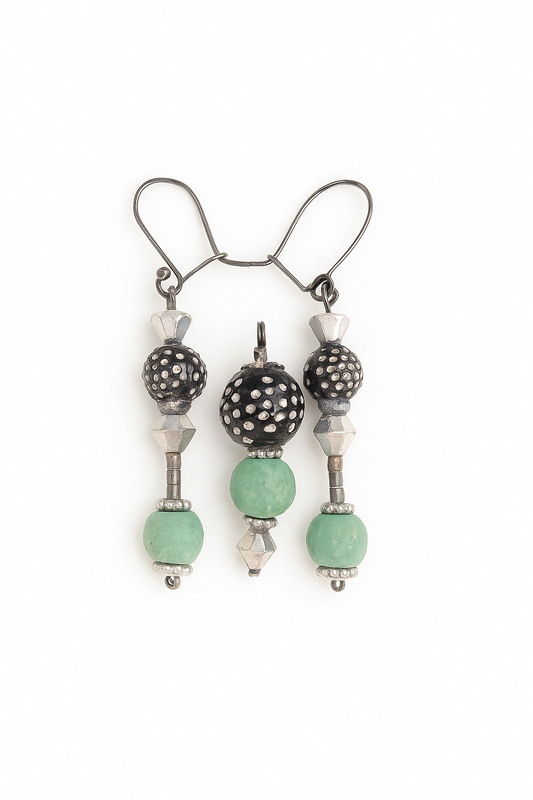 Greenohrringe mit Anhänger