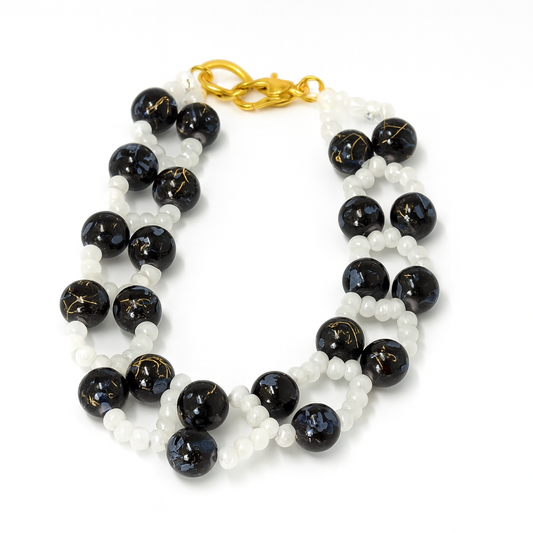 Schwarz Weiß Armband