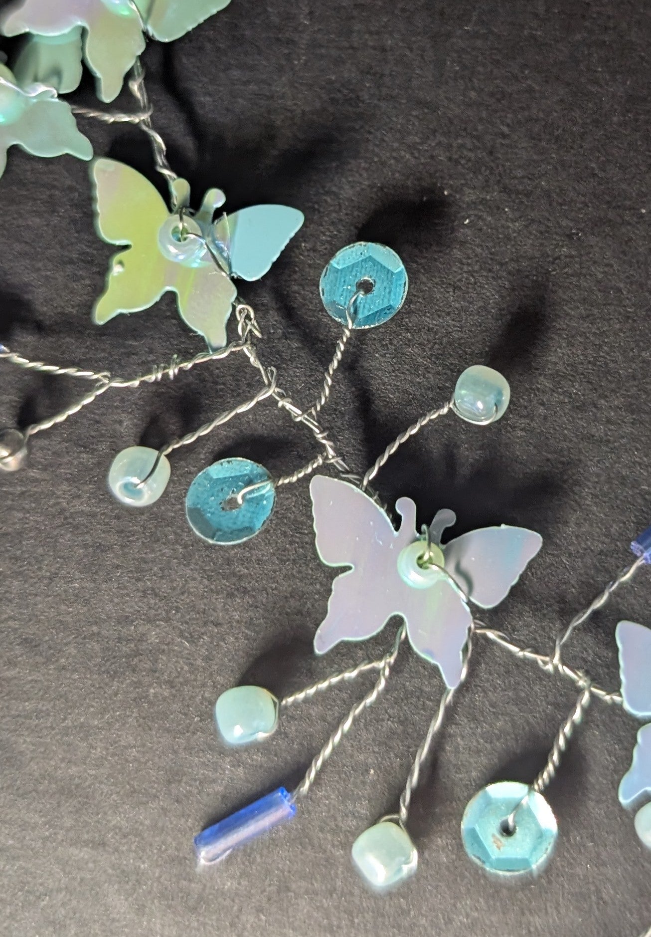 Blaue Schmetterlinge Halskette