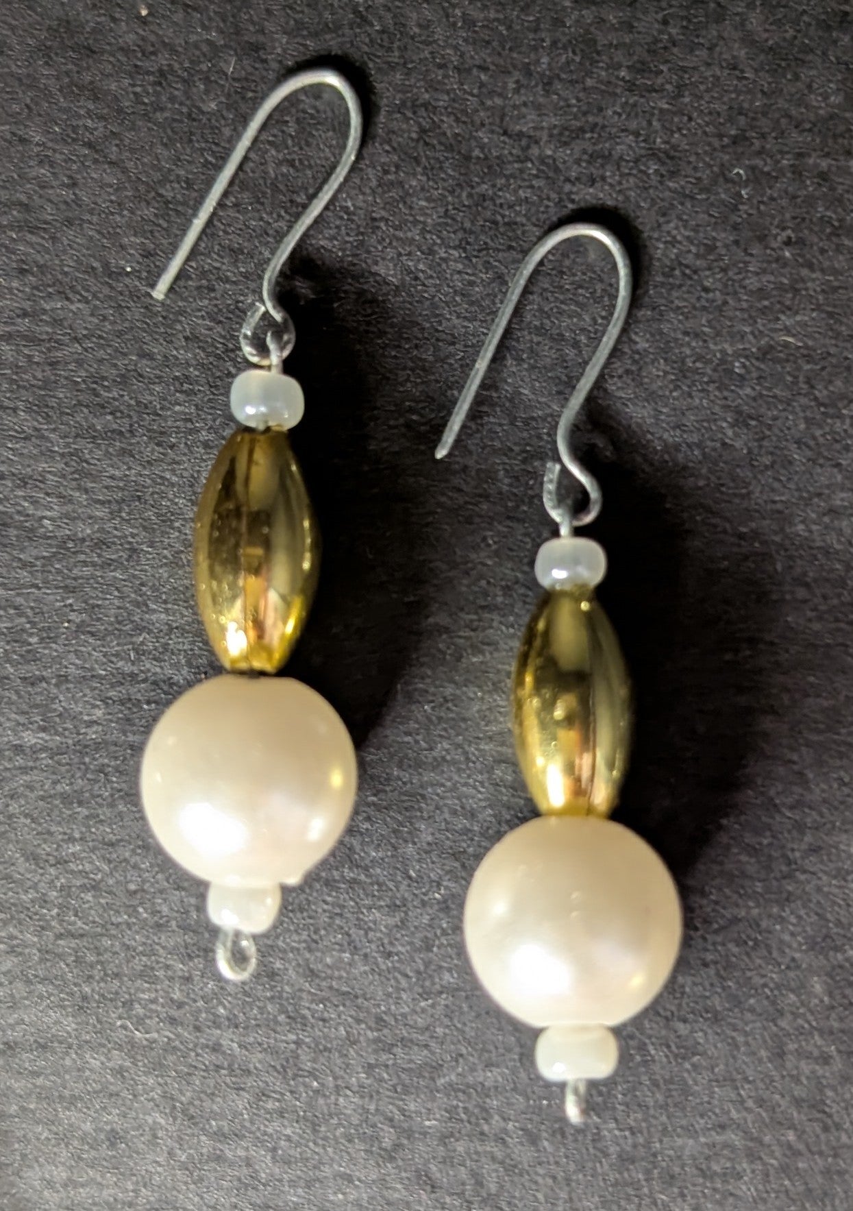 Gold mit Perle Ohrringe